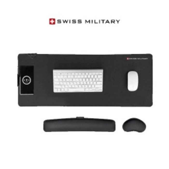 Swiss Military 스위스밀리터리 스마트폰 무선 고속충전 마우스 장패드 SM-1000WC 대표 이미지 - 고속 무선충전 마우스패드 추천