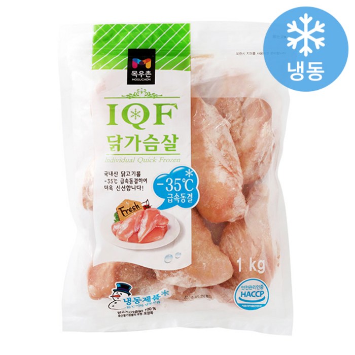 목우촌 IQF 닭가슴살 냉동, 1개, 1kg 대표 이미지 - 닭다리 추천