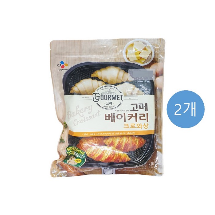 고메 CJ 베이커리 크로와상 330g X2봉, 2개 대표 이미지 - 고메 베이커리 추천