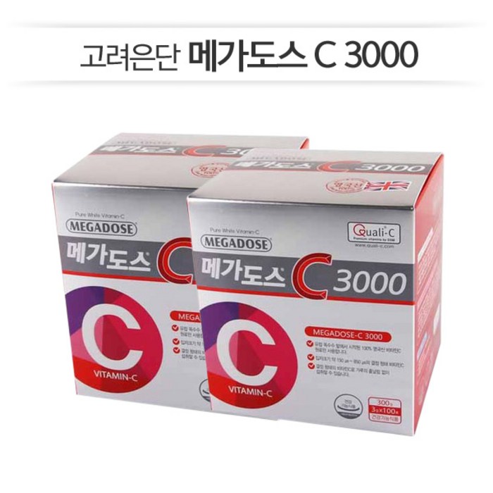 고려은단 메가도스C 3000 100포, 3g, 200포 대표 이미지 - 고려은단 비타민C 추천