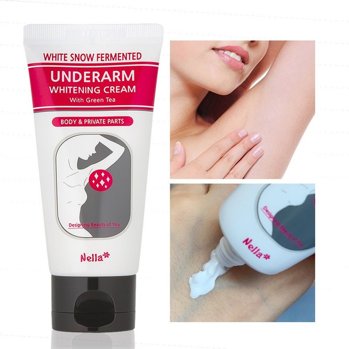 하얀눈 언더암 겨드랑이 미백크림50ml+미백마스크팩 underarm whitening cream 데오드란트 여성 남성 땀냄새 땀억제, 50g, 1개 대표 이미지 - 겨드랑이 미백 추천