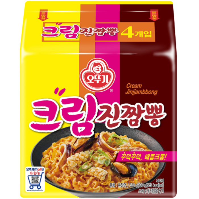 오뚜기 크림진짬뽕 130g, 4개 대표 이미지 - 짬뽕라면 추천