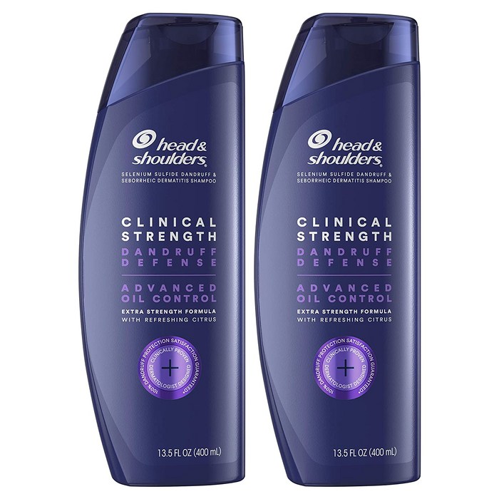 NEW 헤드앤숄더 클리니컬 스트렝스 지성용 지루성 두피 전용 비듬샴푸 400ml, 2개 대표 이미지 - 지루성 샴푸 추천