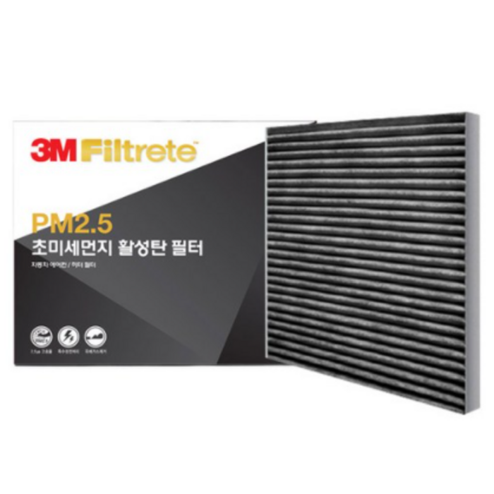 쓰리엠 PM 2.5 차량용 초미세먼지 활성탄 필터 SM6/QM6, F6285, 1개 대표 이미지 - 자동차 에어컨필터 추천