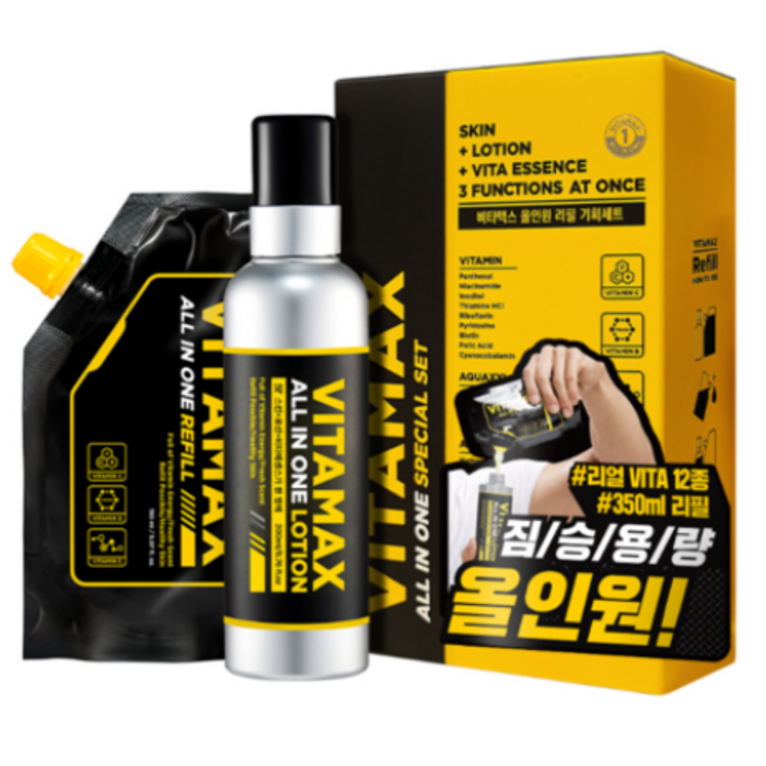 미프 비타맥스 남성용 올인원 로션 본품 200ml + 리필 150ml, 24세트 대표 이미지 - 미프 올인원 추천