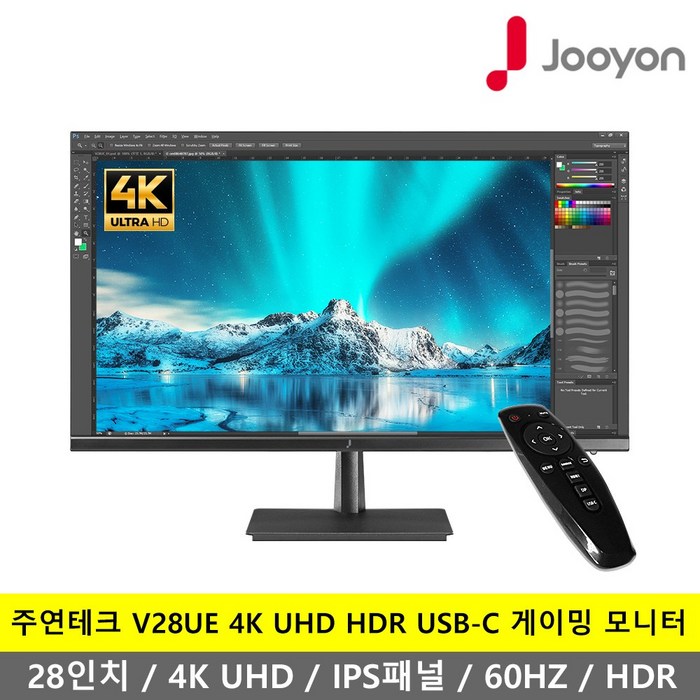 주연테크 V28UE 4K UHD HDR USB-C 28인치 IPS패널 60HZ 게이밍 모니터 -K-, V28UE 일반형 대표 이미지 - 4K HDR 모니터 추천