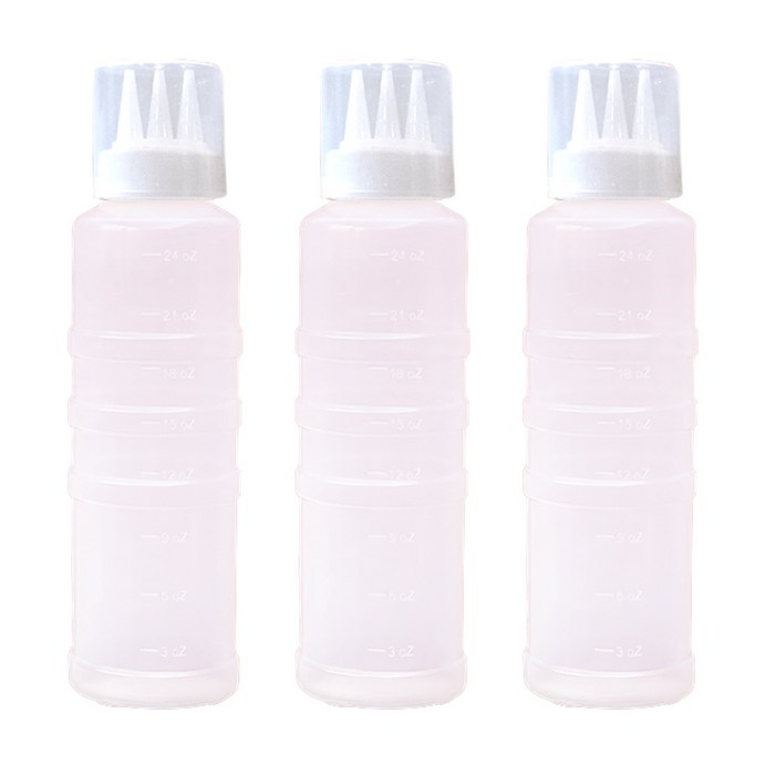 국내 생산 업소용 잘라쓰는 소스통 3구 뚜껑 포함, 3개, 300ml 대표 이미지 - 소스통 추천