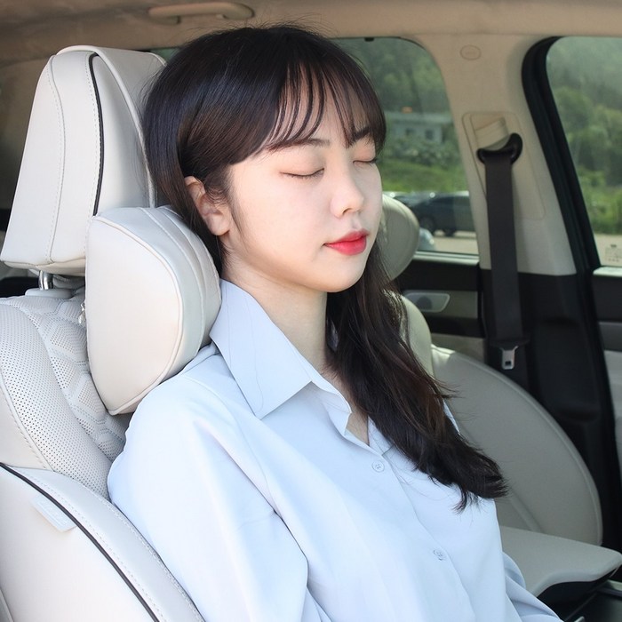 루젠 더맥스 차량용 목쿠션 프리미엄급 고탄력 메모리폼 국내산 엠보 타공 공법 9색, 미스티그레이 대표 이미지 - 팰리세이드 목쿠션 추천