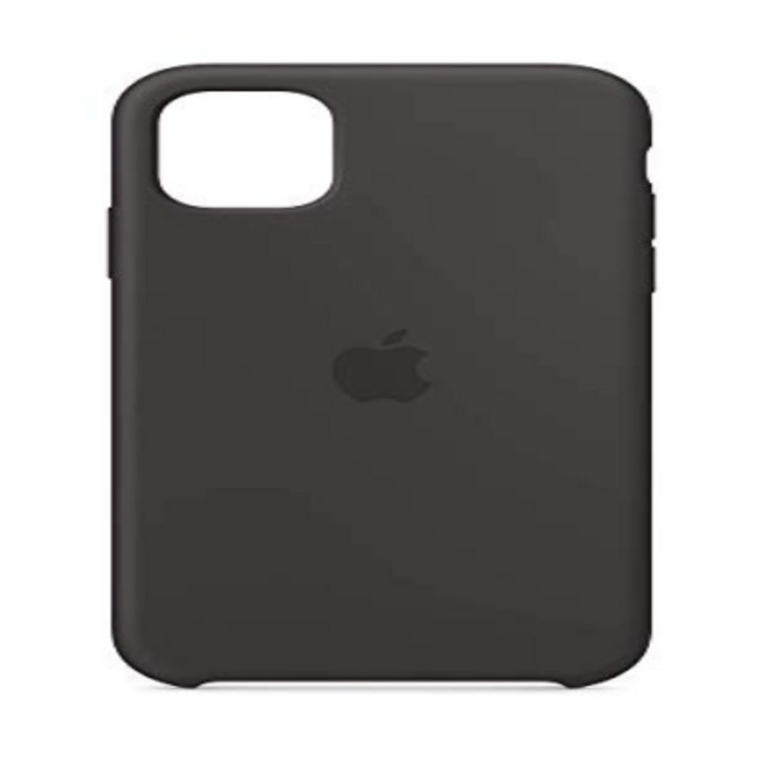 Apple Silicone Case (for iPhone 11) - Black, 1 대표 이미지 - 아이폰 정품 케이스 추천