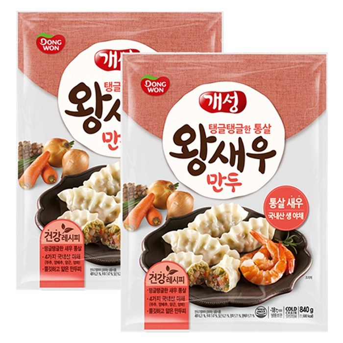 개성 왕새우 만두 (냉동), 840g, 2개 대표 이미지 - 새우만두 추천