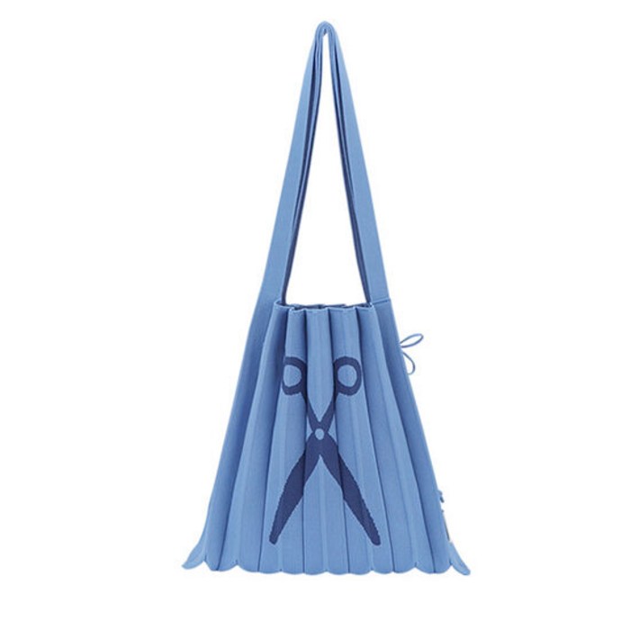 [조셉앤스테이시] Lucky Pleats Knit JAS M Ceramic Blue 대표 이미지 - 조셉앤스테이시 니트백 추천