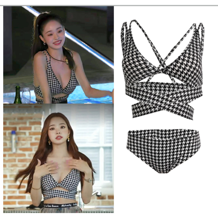 솔로 지옥 송지아 같은 스타일 글래머 밀레니엄 수영복 벨트 비키니 세트 대표 이미지 - 솔로 지옥 패션 추천