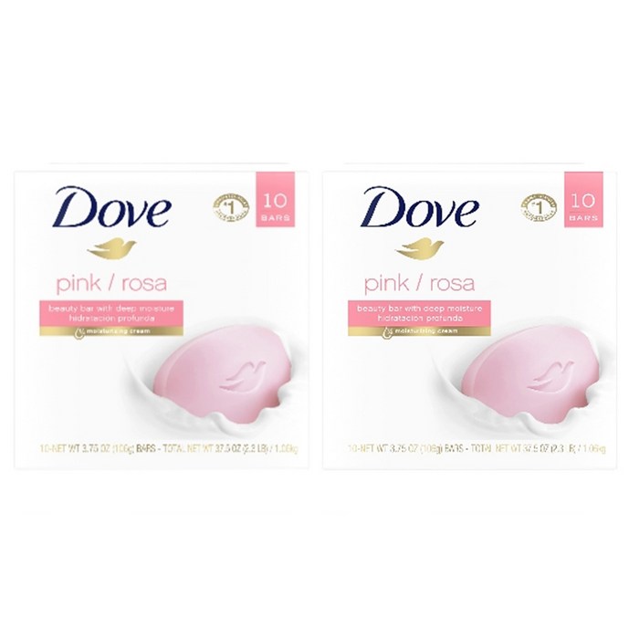 Dove Beauty Bar Pink 도브 핑크 로사 고보습 비누 3.75oz(106g) 20개