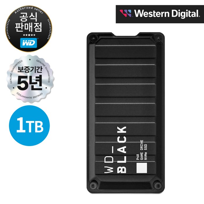 WD BLACK P40 Game Drive 외장 SSD WDBAWY0010BBK, 블랙, 1TB 대표 이미지 - 게이밍 ssd 추천