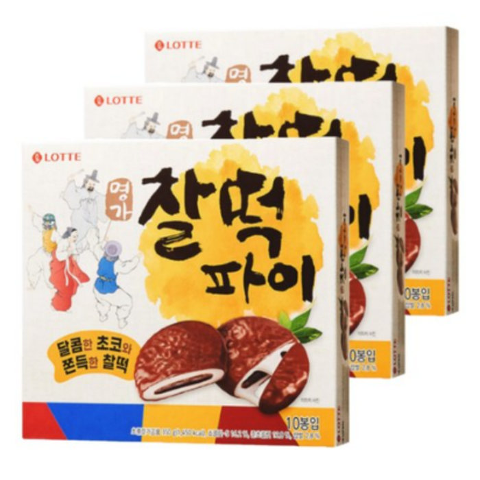 롯데제과 명가 찰떡파이, 350g, 3개 대표 이미지 - 롯데제과 추천