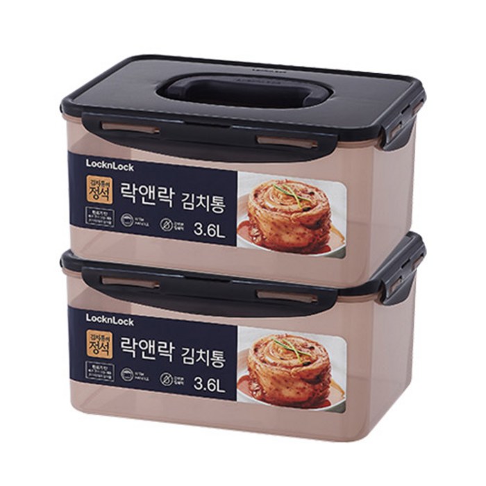 락앤락 뉴 김치통 정석 핑크, 2개, 3.6L 대표 이미지 - 김치통 추천