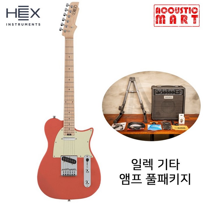 앰프패키지 헥스 일렉기타 T100 FR Fiesta Red 텔레 대표 이미지 - 30만원대 일렉기타 추천