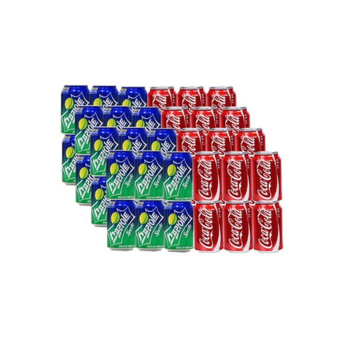 코카콜라 업소용 355ml x 24p + 스프라이트 355ml x 24p, 1세트 대표 이미지 - 업소용 콜라 추천