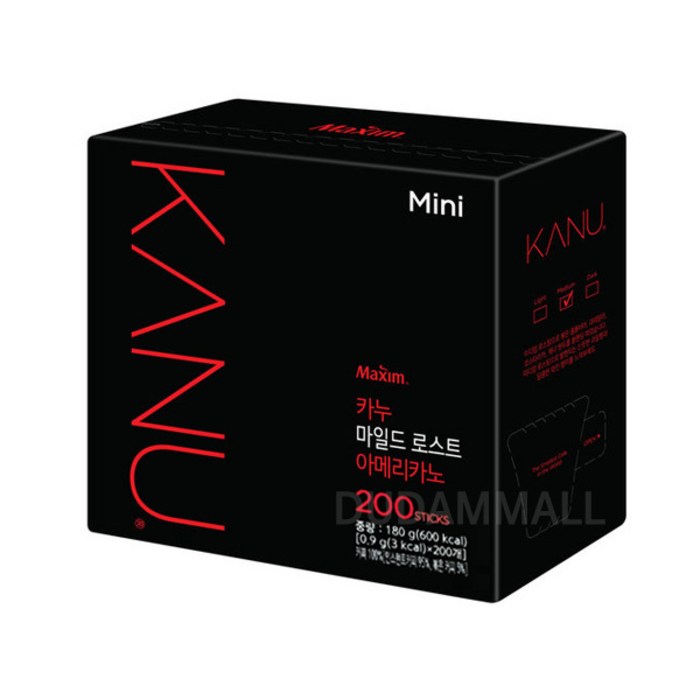 카누 콜롬비아 블렌드 마일드 로스트 아메리카노 0.9g 원두커피믹스, 200개입, 1개 대표 이미지 - 토피넛 라떼 추천