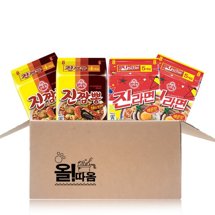 (올따옴)오뚜기 진짬뽕멀티 8p+진라면 매운맛멀티 10p, (올따옴)오뚜기 진짬뽕멀티8p+진라면매운맛멀티10p 대표 이미지 - 매운짬뽕 추천