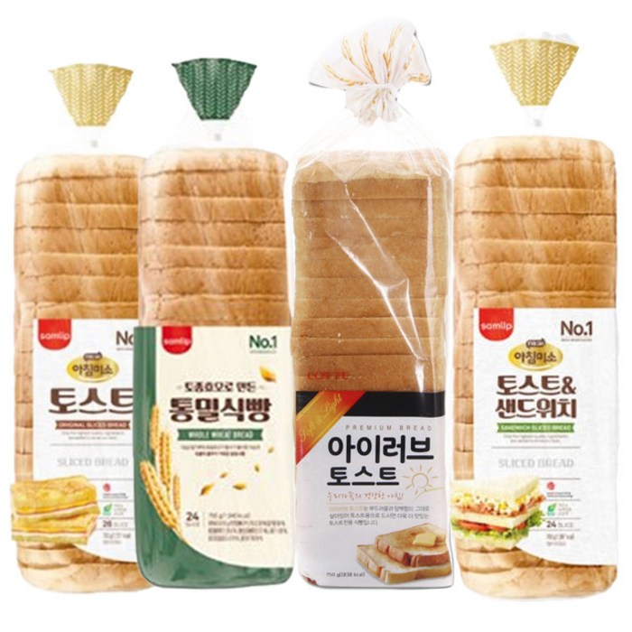 아침미소 샌드위치 토스트 효모 통밀 아이러브 식빵 4봉 세트 대표 이미지 - 통밀 식빵 추천