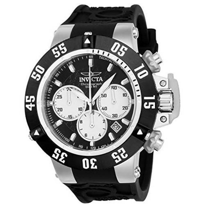 Invicta Men’s Subaqua 스테인레스 스틸 쿼츠시계 실리콘 스트랩 블랙 29 대표 이미지 - 인빅타 시계 추천