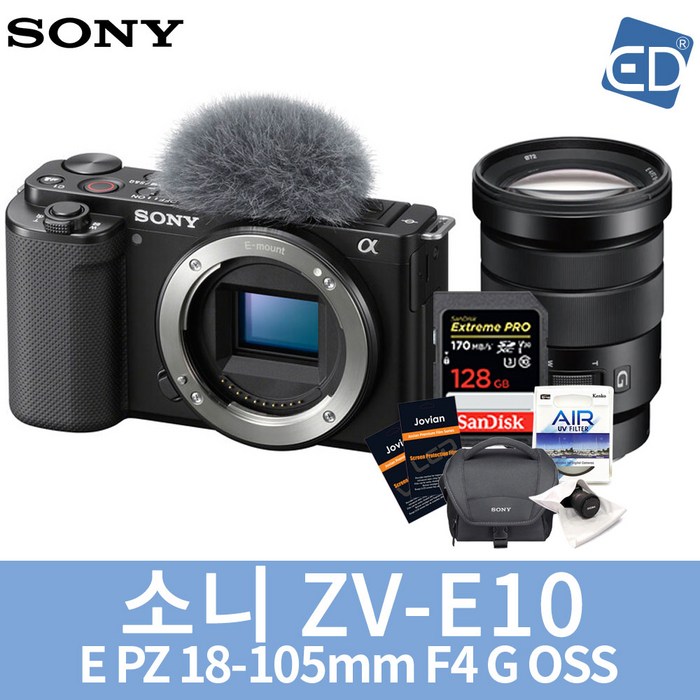 소니정품 ZV-E10 16-50mm 패키지 미러리스카메라/ED, 11 ZV-E10블랙+18-105mm 패키지 대표 이미지 - 소니 ZV-E10 추천