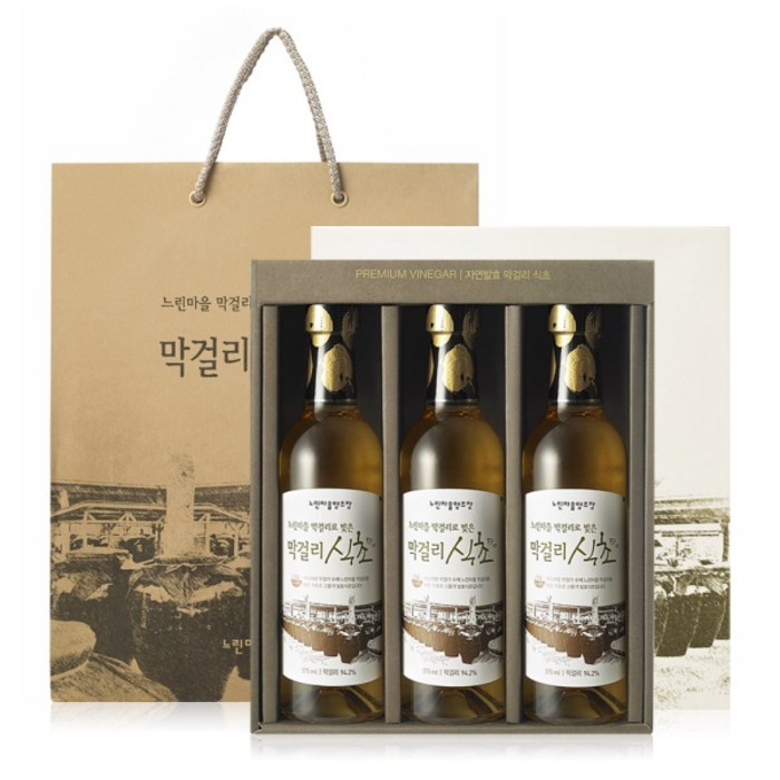 배상면주가 막걸리식초 세트 375ml 3입, 1개 대표 이미지 - 배상면주가 추천