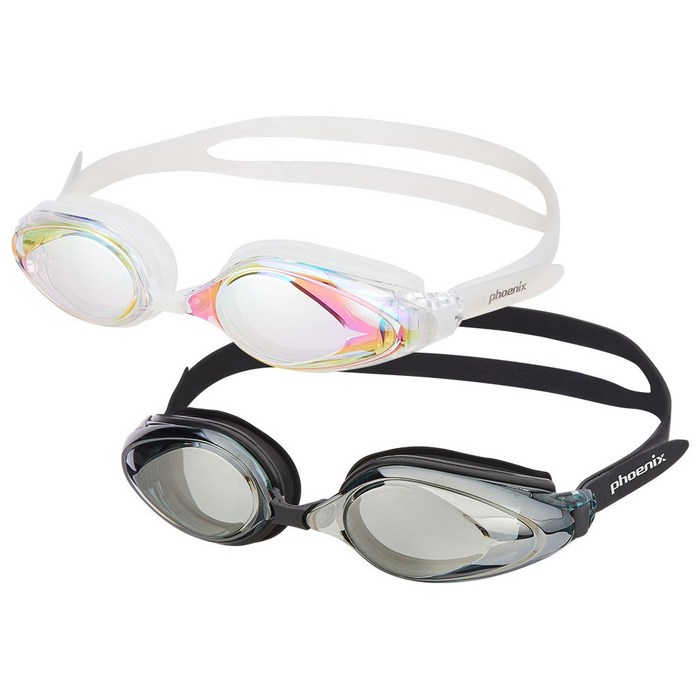 피닉스 미러 수경 PN 405M 2개 SET, 블랙+클리어 대표 이미지 - 물안경 추천