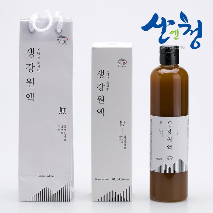 지리산 산청 생강차 생강청 생강원액, 400ml, 1개 대표 이미지 - 대추차 추천