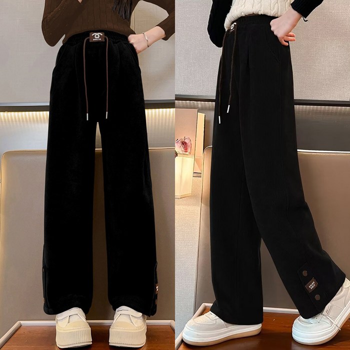 달콩슈 주니어용 골덴 기모 바지 일자 팬츠 아동부터 성인까지 DKW116