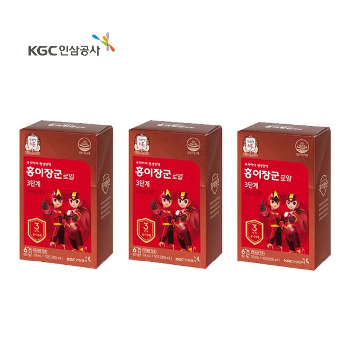 정관장 홍이장군 로얄 3단계 20ml x 30포 (겉케이스 없음) 대표 이미지 - 홍삼스틱 추천