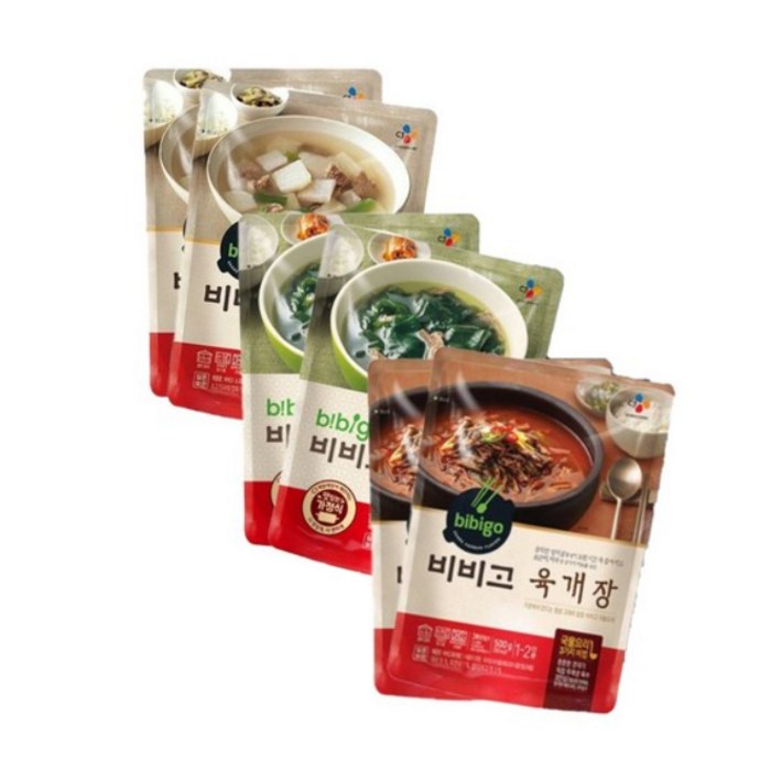 비비고 쇠고기미역국 500g 2개 + 소고기무국 500g 2개 + 육개장 500g 2개, 1세트 대표 이미지 - 경복궁 맛집 추천