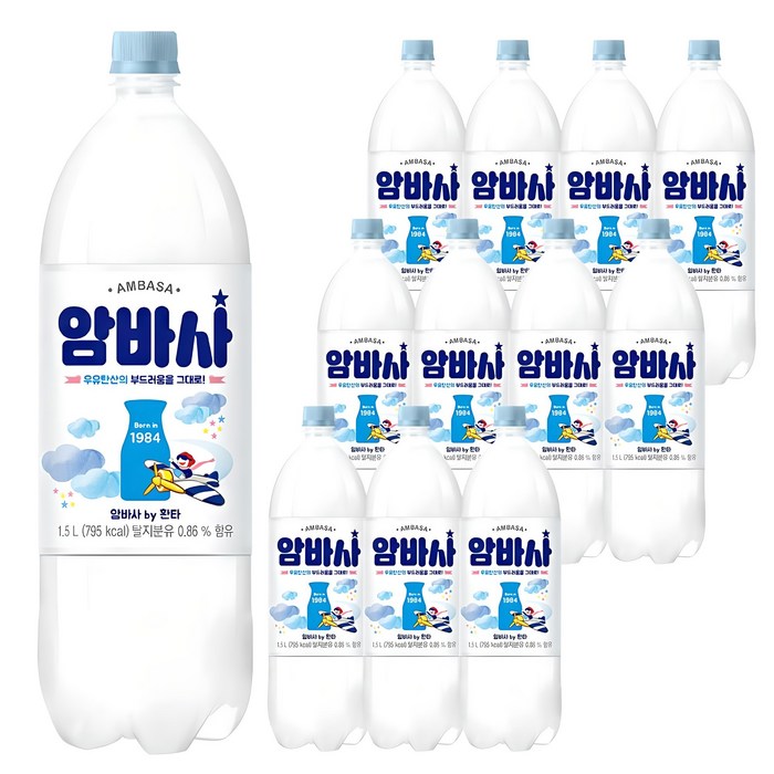 암바사 by 환타, 1.5L, 12개 대표 이미지 - 제로 탄산음료 추천