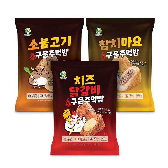 코스트코 한우물 구운주먹밥 3 000g 참치마요100g x 10 + 소불고기100g x 10 + 치즈닭갈비100g x 10 대표 이미지 - 주먹밥 추천