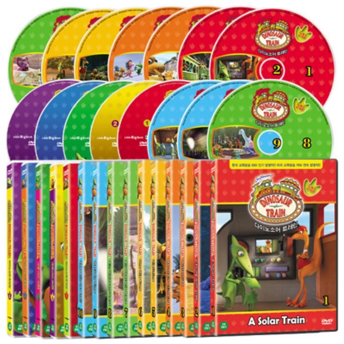 다이노소어 트레인 Dinosaur Train 1+2집 15종세트 : 공룡을 좋아하는 아이들을 위한 영어 학습 DVD!!