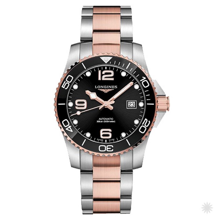 론진시계 L3.781.3.58.7 하이드로콘퀘스트 오토 41mm 검판 로즈골드콤비 메탈 대표 이미지 - 론진 시계 추천