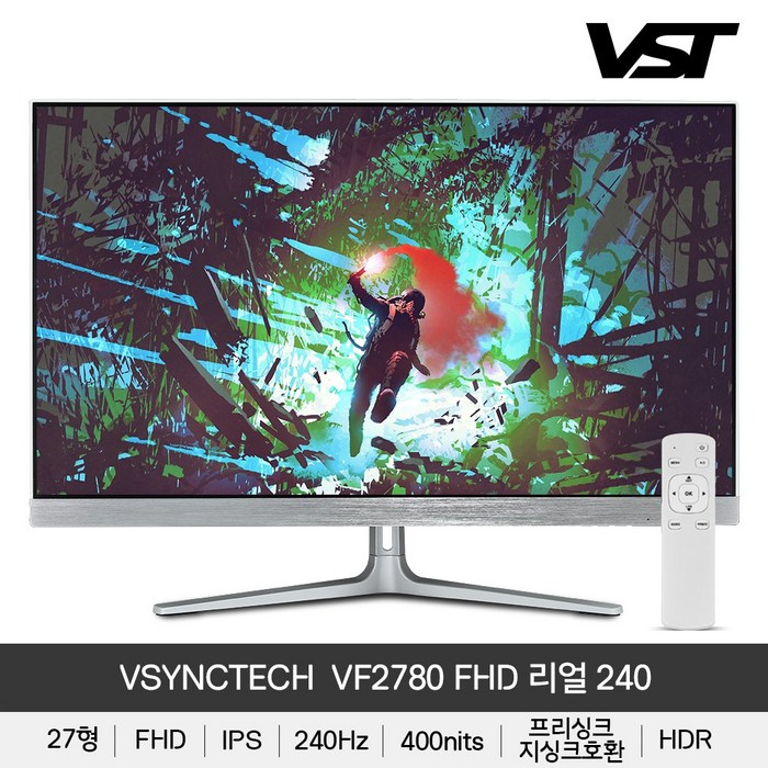 VSYNCTECH VF2780 IPS 240 게이밍 FHD 240Hz 평면 모니터 리모콘 27형 HDR 대표 이미지 - 240HZ 게이밍 모니터 추천