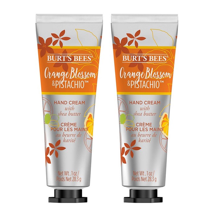 버츠비 핸드크림 오렌지 블라썸 피스타치오 시어버터 1oz 28.3g 2개 BURTS BEES Orange Blossom & Pistachio Hand Cream for Unisex
