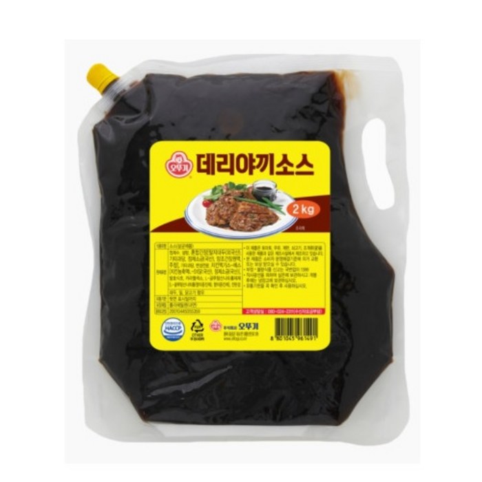 오뚜기 데리야끼소스, 2kg, 1개 대표 이미지 - 칠리소스 추천