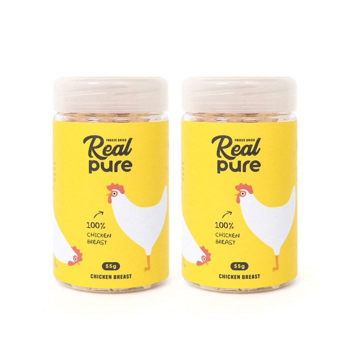 리얼퓨어FD 동결건조 큐브 고양이 간식 55g, 닭가슴살, 2개 대표 이미지 - 치킨트릿 추천