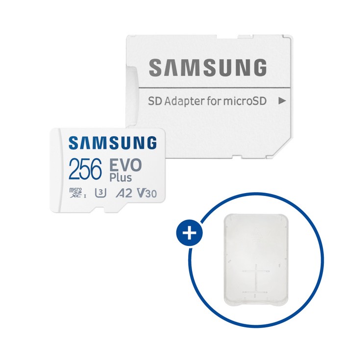 삼성전자 마이크로SD카드 EVO PLUS MBMC256 KR  SD카드 케이스, 256GBSD카드 케이스, 1개