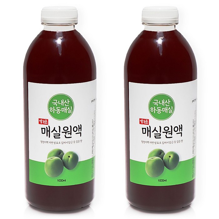 예가촌 매실청 매실 원액 3년숙성 발효 액기스 1000ml, 2개 대표 이미지 - 매실 원액 추천