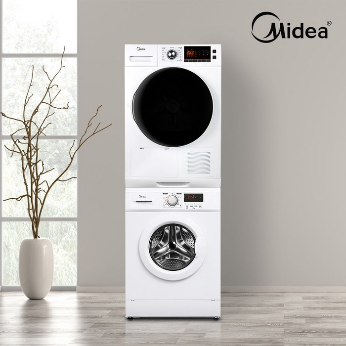 Midea 트윈타워 10kg 의류건조기 + 7kg 드럼세탁기 대표 이미지 - 일반세탁기 추천
