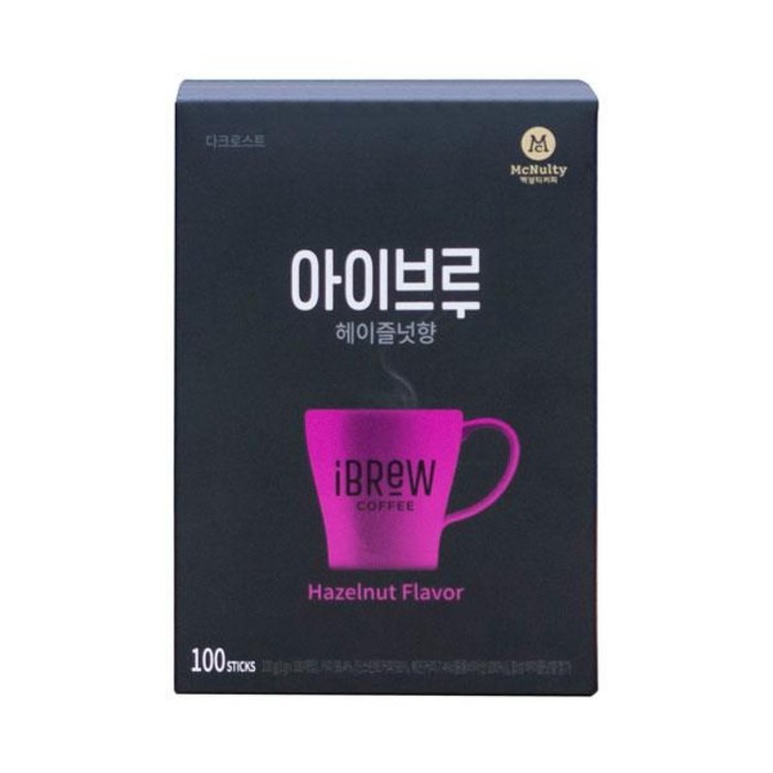 무배물대)iBrew(아이브루) Mini 헤이즐넛 인스턴트원두커피(1g*100T/한국맥널티)x3개 대표 이미지 - 한국 맥널티 커피 추천