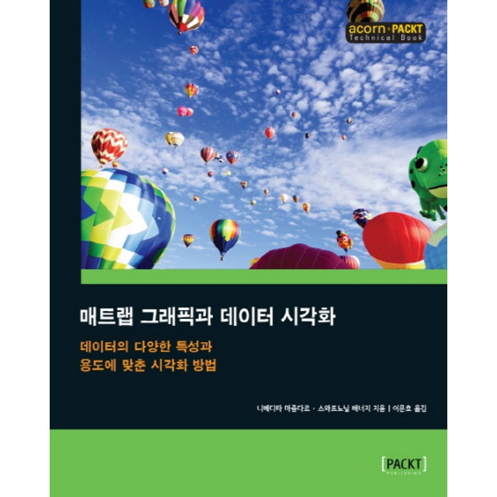 매트랩 그래픽과 데이터 시각화:데이터의 다양한 특성과 용도에 맞춘 시각화 방법, 에이콘출판 대표 이미지 - MATLAB 책 추천