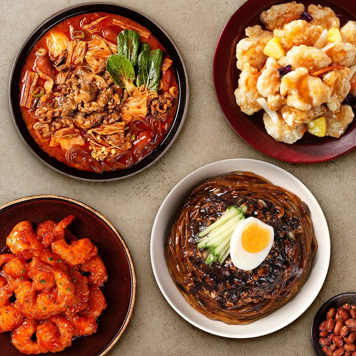 맛잘알 중식 SET (사천식마라탕+짜장면+치킨꿔바로우+칠리새우), 1세트, 524g 대표 이미지 - 중식 밀키트 추천