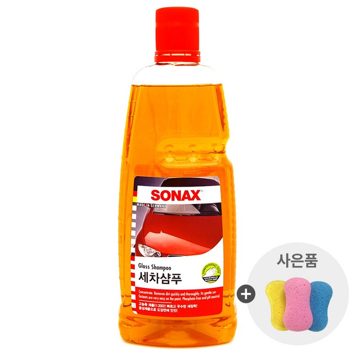 소낙스 세차 카 샴푸 1L 땅콩미트 세차 스펀지 증정 대표 이미지 - 소낙스 카샴푸 추천