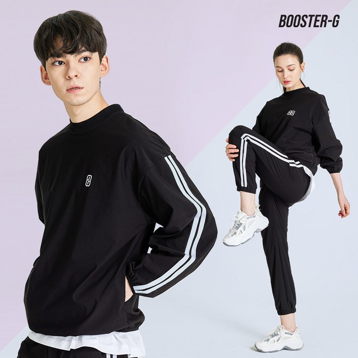 부스터지 땀복 트레이닝 맨투맨 상하의 세트 대표 이미지 - 야옹이작가 땀복 추천
