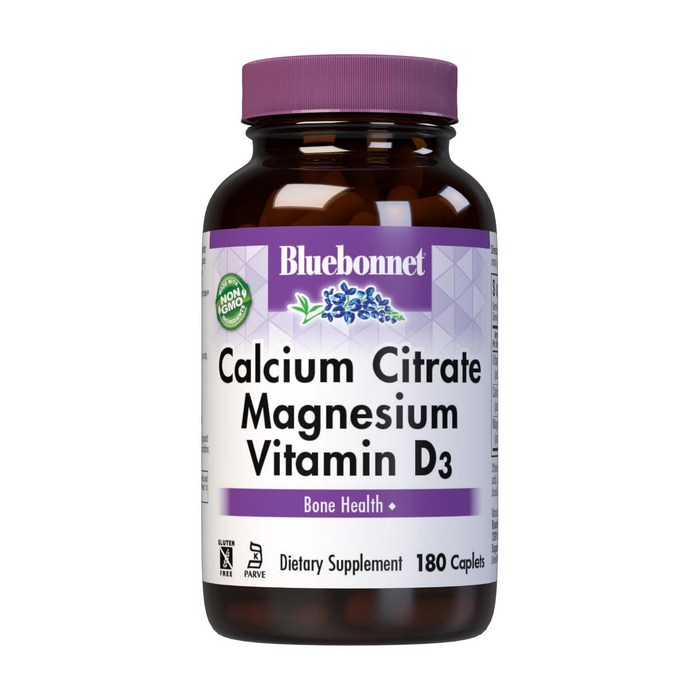 블루보넷 칼슘 시트레이트 마그네슘 비타민 D3 캐플렛, 180정, 1개 대표 이미지 - 블루보넷 마그네슘 추천